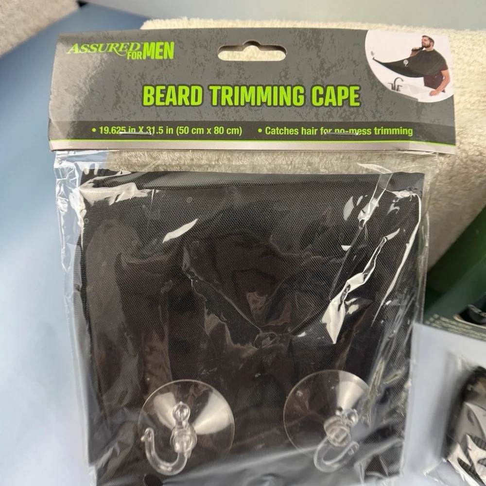 Beard Care Set with Wash Conditioner Oil Beard Trimming Cape Comb Lot of 5 New